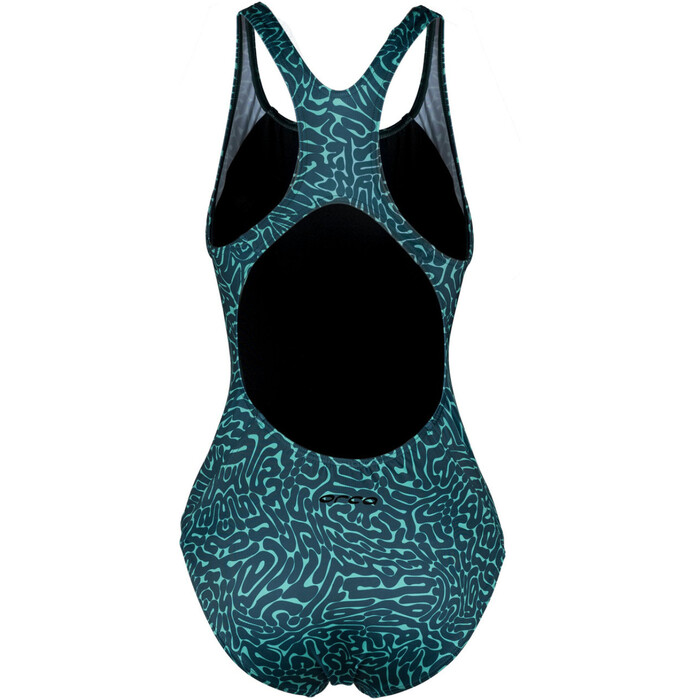 2024 Orca Womens Core One Piece Swimsuit MS51 - Green Diploria